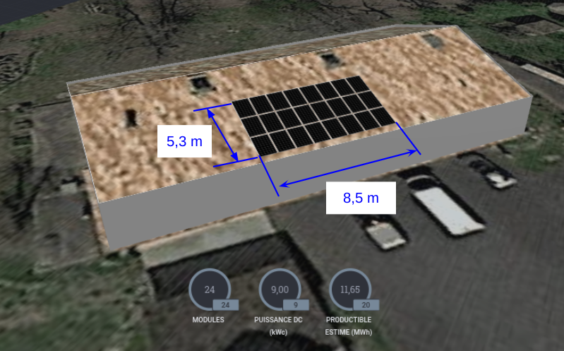 Chantier panneaux solaires 9kWc Vacquiers